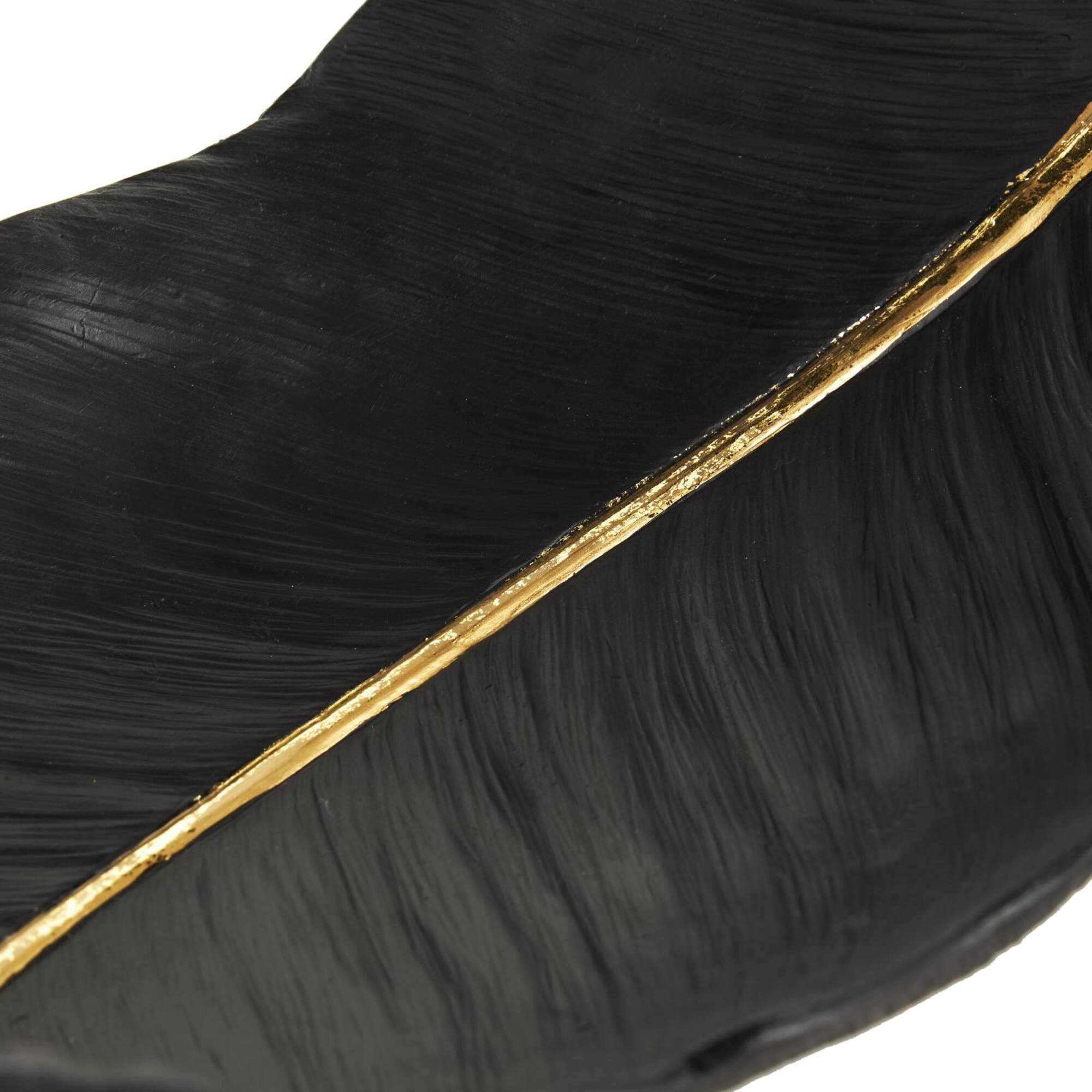 CosmoLiving by Cosmopolitan 13" Black Feather Decorative Bowl